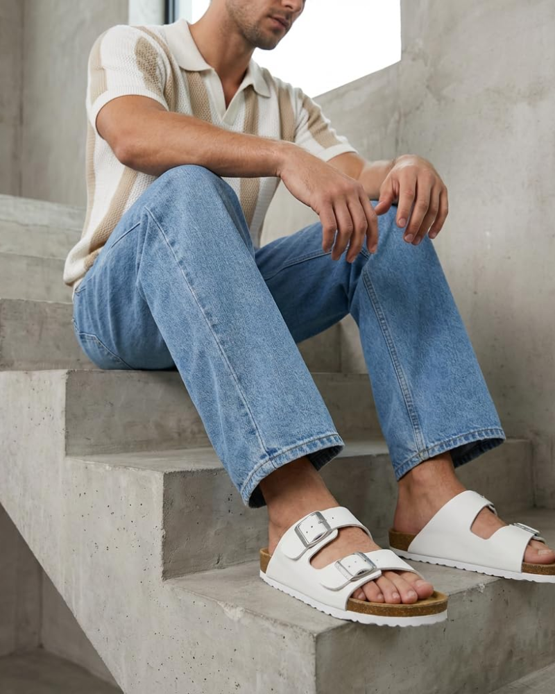 Xavier | Adjustable Double Buckle Mens Slides
