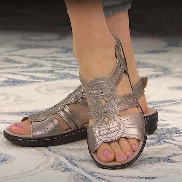 Zara | Cut-Out Strappy Slingback Flat Sandals