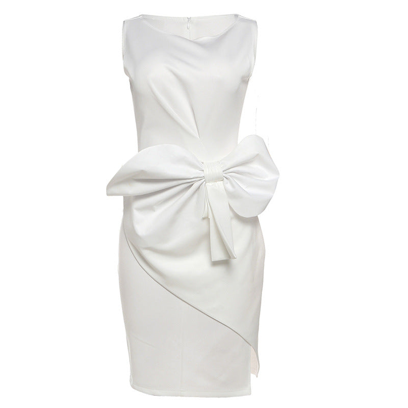 Zara | Elegant Bow Detail Midi Sheath Race Dress