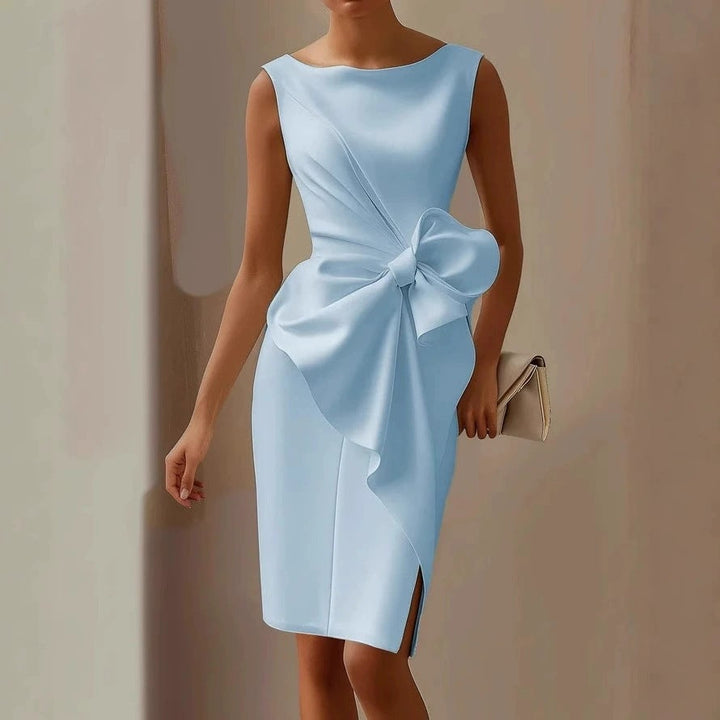 Zara | Elegant Bow Detail Midi Sheath Race Dress