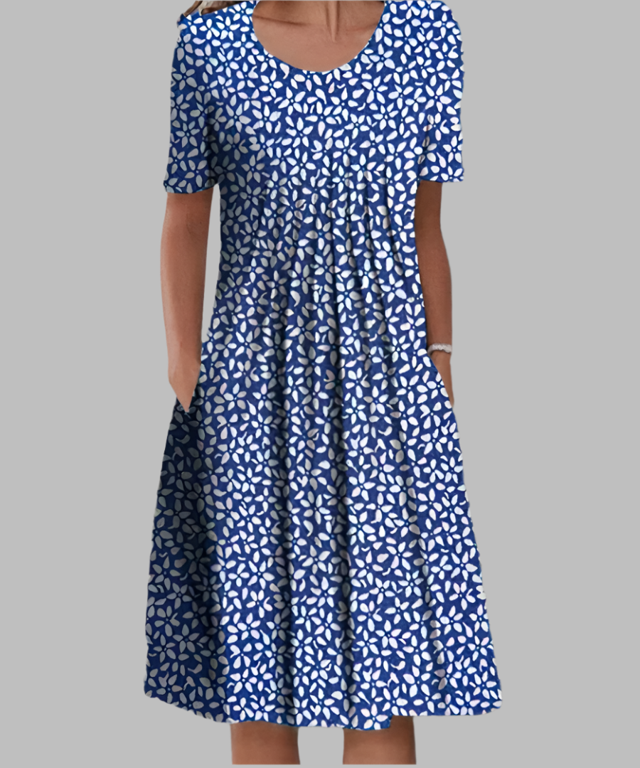 Zoe | Graceful Floral A-Line Summer Midi Dress