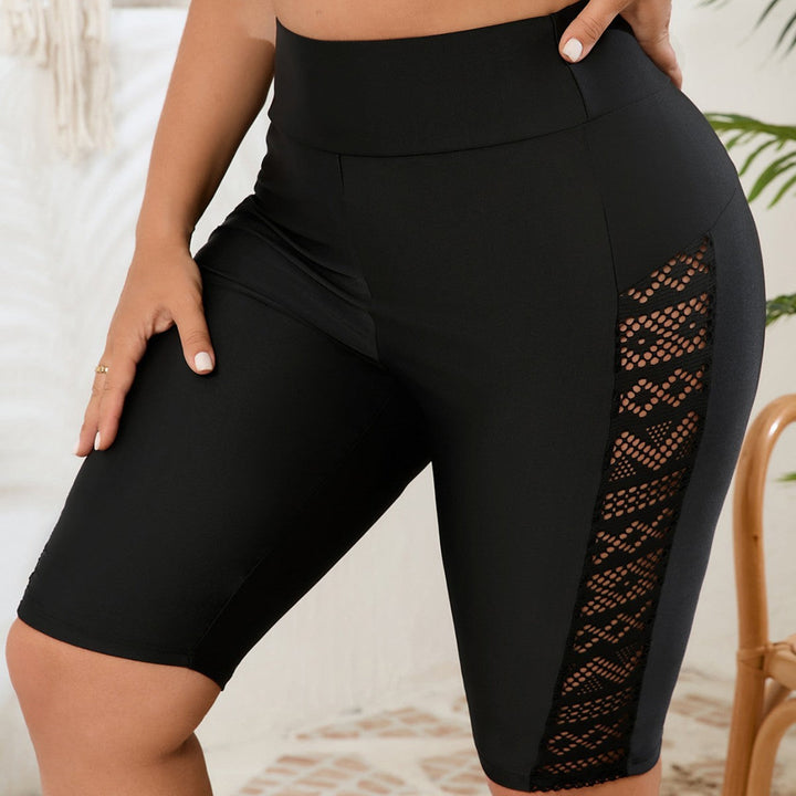 Zoe | Refined High-Waisted Mesh Panel Bike Shorts