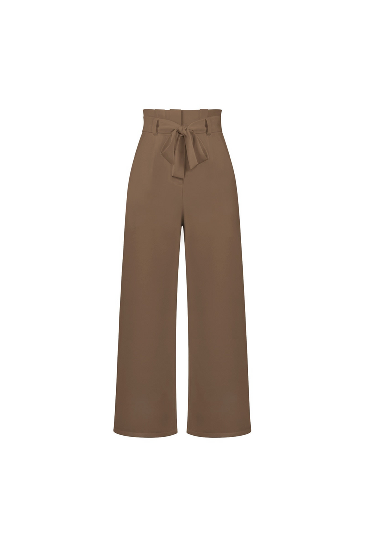 Zoe | Sophisticated Wide Leg Belted Linen Pants