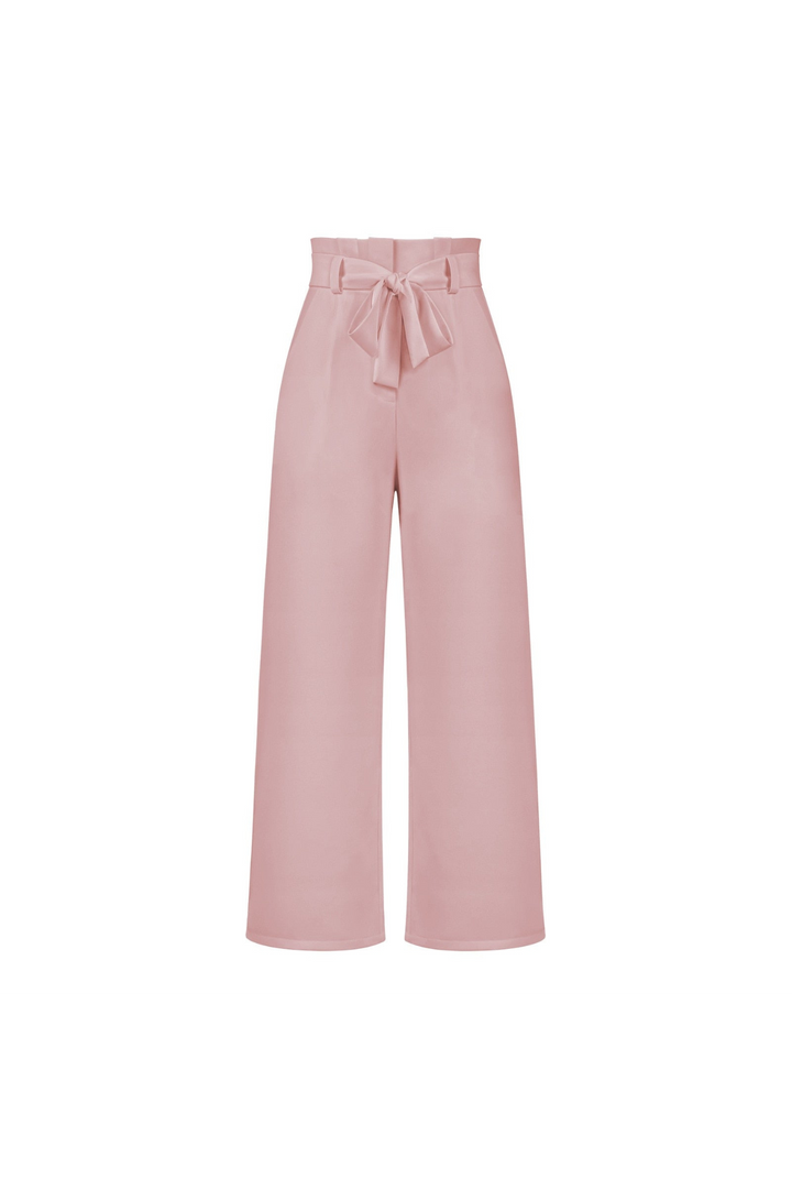 Zoe | Sophisticated Wide Leg Belted Linen Pants