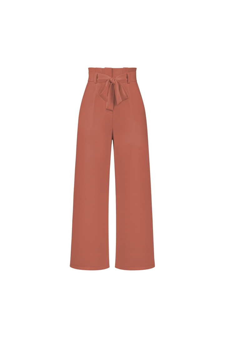 Zoe | Sophisticated Wide Leg Belted Linen Pants