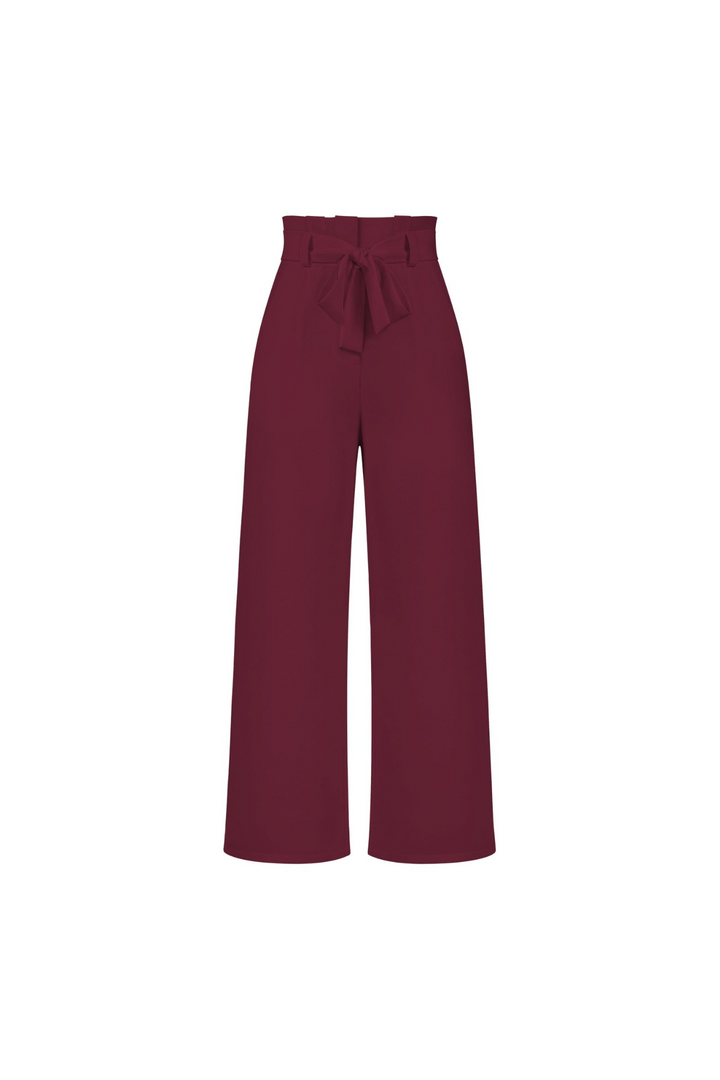 Zoe | Sophisticated Wide Leg Belted Linen Pants
